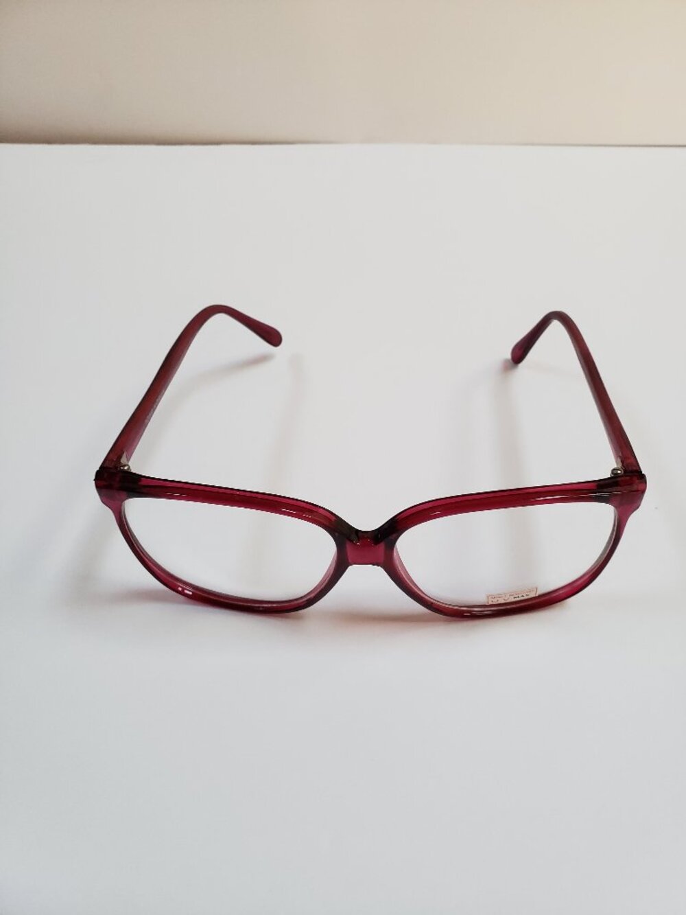 Vintage Maroon Sally Jessy Raphael style Glasses Urkel Oversized Frames NOS
